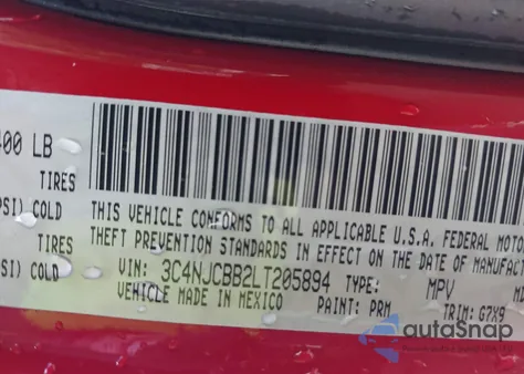 2020 Jeep Compass Sun And Wheel Fwd z USA, uszkodzony, nr VIN 3C4NJCBB2LT205894